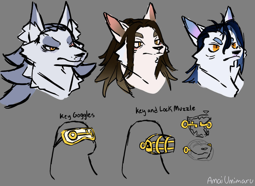 Keydget "Wolf Form" Early Sketches